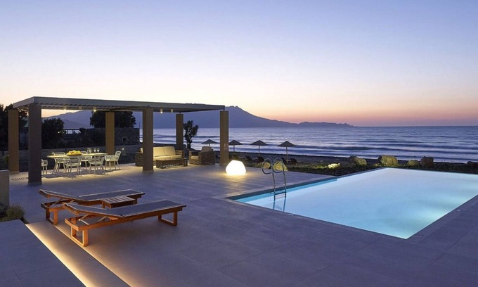 Korfalonas Villa | Superb Kissamos Villa | Villa Poseidon’s Cove | Beach Front | 8 Bedrooms | Breathtaking Sea Views | Private Outdoor Pool | Private Furnished Terrace | Peaceful Outdoor Ambiance | Prime Location
