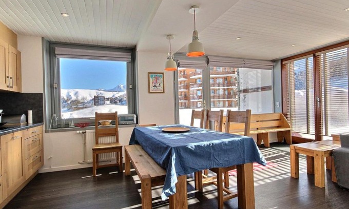 Plagne Centre Appartement | Superbe appartement rénové pour 6 pers, au pied des pistes à Plagne Centre - FR-1-455-12