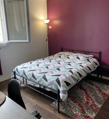 Vandoeuvre-les-Nancy Appartement | Superbe Chambre parentale avec salle de bains privée et WC privés, wifi, cuisine