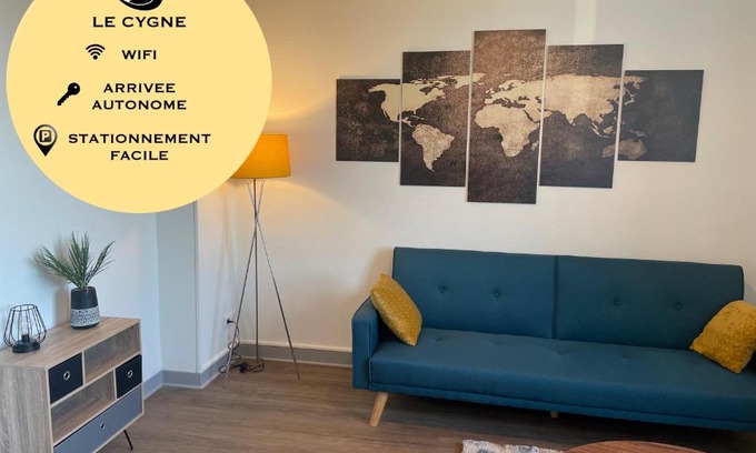 Bourges Appartement | T2 4 pers face gare SNCF Appart Hotel le Cygne 4