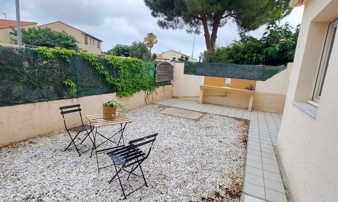 Cabestany Appartement | T2 Lumineux et Climatisé Avec Jardin de 30 m2 et Stationnement