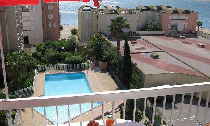 Port Rive Gauche Appartement | T2 vue mer - 2 pièces - loggia, piscine, parking - plage Grazel