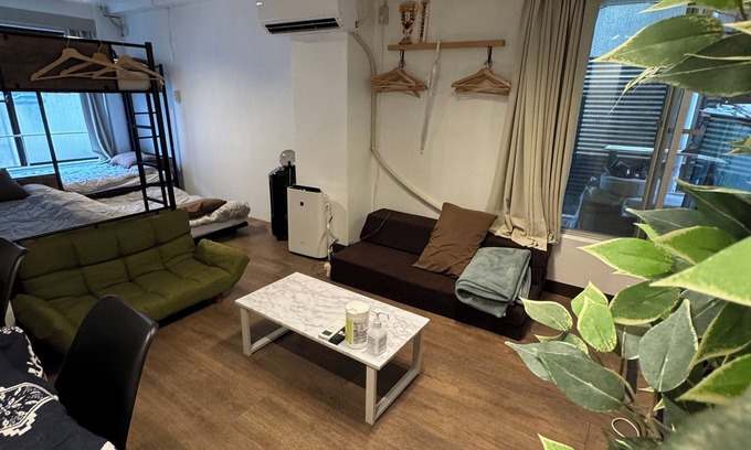 Nishi-Shinjuku Appartement | Terrace, room with full kitchen. 3-minute walk from the station and within walking distance of the city center