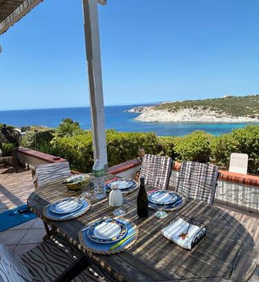 Sant'Antioco Maison | Terrace with dreamy sunset Cala Sapone