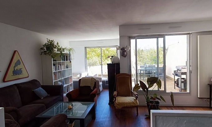 Gaudiniere Maison | Terrasse 50 m2 à Nantes et 3 chambres, shopping, nature, randonnée, footing
