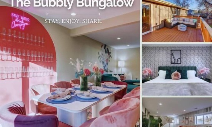 Allendale Area Maison | The Bubbly Bungalow | Photo Booth + Champagne Glass Wall