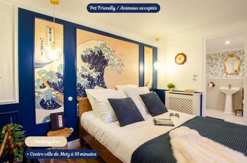 Le Ban-Saint-Martin Appartement | The Great Wave, appartement calme avec terrasse et parking gratuit
