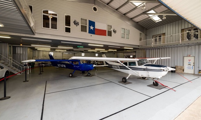 Haslet Maison | The Hands Down COOLEST Stay in Fort Worth - Active Airplane Hangar