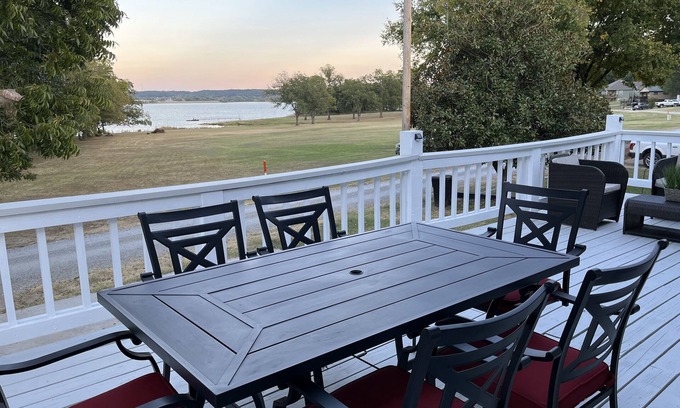 Pryor Maison | The Lily Pad at Lake Hudson with huge deck and lakefront view!