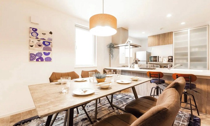 Toyohira Maison | THE MOONA vacation rental house Parking available for 2 cars on site4 bedroomsMAX 12 people / Sapporo Hokkaidō