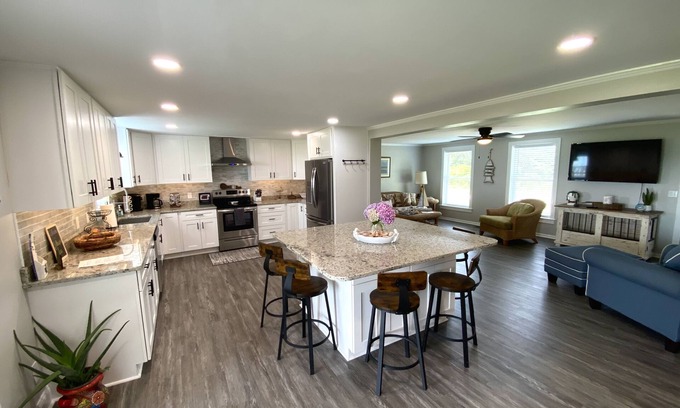 Gloucester Maison | The Yellowfin Inn- Down East Vacation Home with Sound Side Views