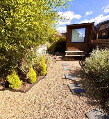Vijfhuizen Chalet De Ski | Tiny house with garden and jacuzzi near Amsterdam