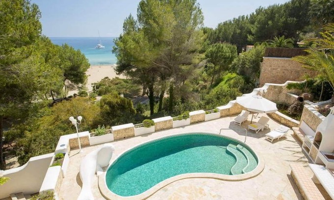 Santa Eulalia del Rio Maison | Top maison de vacances avec piscine directement 1. Ligne sur la plage - unique à Ibiza