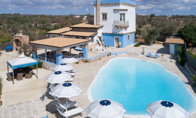Alliste Villa | Torre Blu - Quatre Chambres Villa, Couchages 9