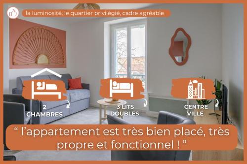 Champ de Foire Appartement | Tournette -6 pers - Hyper Centre - WIFI