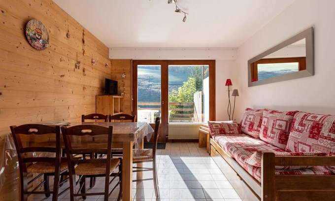 Le Grand-Bornand Appartement | Très belle terrasse face aux pistes pour cet appartement