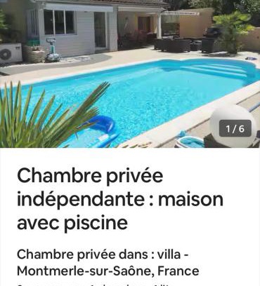 Montmerle-sur-Saone Maison | Très jolie chambre avec piscine