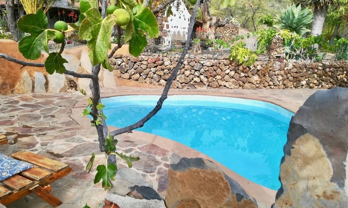 Puntagorda Cottage | Magnifique Maison Canarienne Casa Francisco avec Piscine Privée et Vu