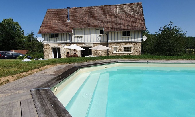 Blonville-sur-Mer Maison | Maison Traditionnelle Normande avec piscine chauffée