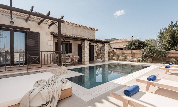 Mouzaki Villa | Traditional stone Villa , private pool , two bedrooms