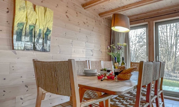 Vogelsang-Warsin Maison | TraumHaff Cosy chalet côtier entièrement en bois de mélèze avec cheminée et sauna Mer Baltique