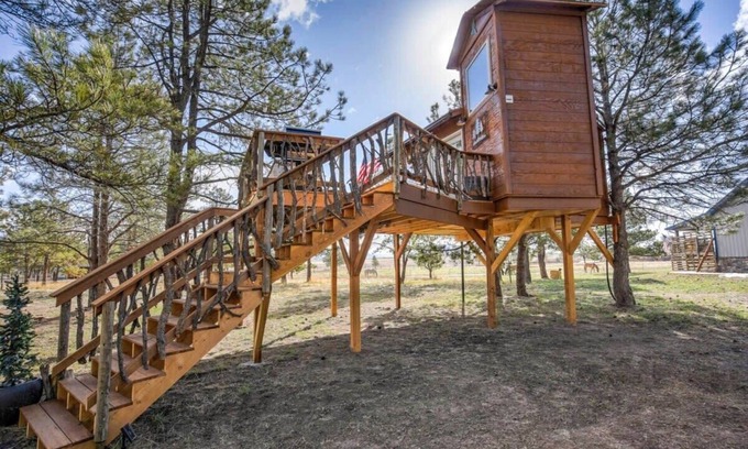 Larkspur Cabine | Treehouse Mountain Views Unique Ranch Experience