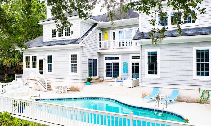 Vanderhorst Plantation Maison | 5 chambres avec une magnifique piscine privée et vue sur le parcours de golf