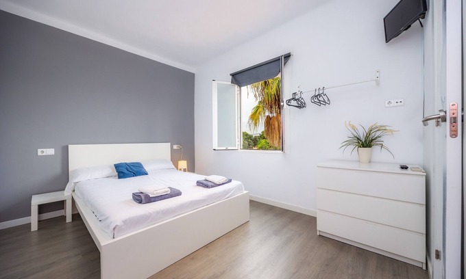 Can Pastilla Appartement | Chambre double Nº9' avec terrasse partagée, Wi-Fi et climatisation
