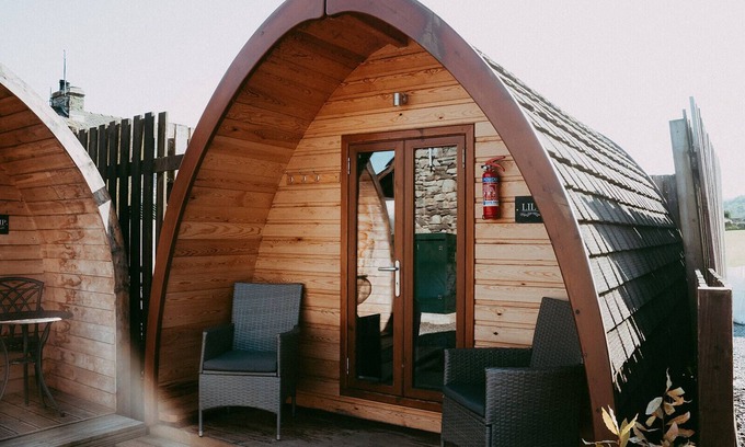 Torver Cabine | Cabine-Douche-Vue sur la campagne-Twin Glamping Pod