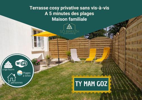 Concarneau Appartement | Ty Mam Goz - Plages à 5 min - wifi - jardin
