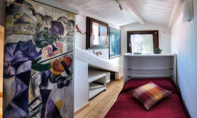 Burano Maison | Maison vénitienne typique avec vue sur le terrain de la cour de Comare avec vue sur le lagon ....