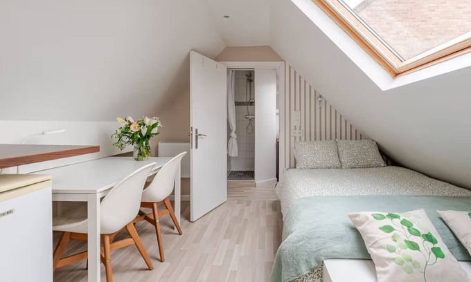 Grez-Doiceau Appartement | Sous un toit perché, petit studio cocooning avec Spa privatif