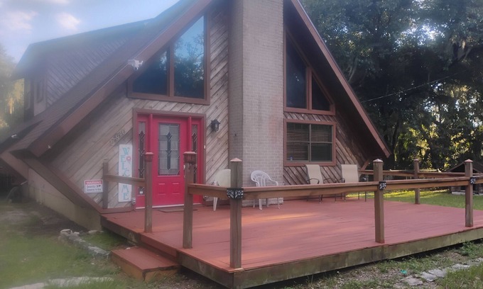 Silver Springs Maison | Unique A-Frame wloft, pool, & RV pad 17 minutes from Silver Springs State Park