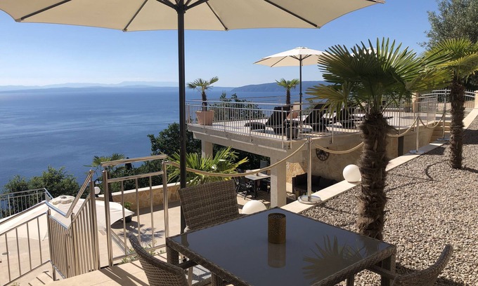 Medveja Appartement | Vue panoramique à 180 degrés sur la baie de Kvarner