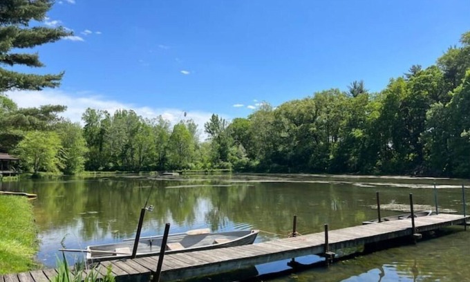 Twelve Mile Cabine | Unique Log Cabin Retreat on 138 Acres, swim, fish, boat, paddleboard, kayak!