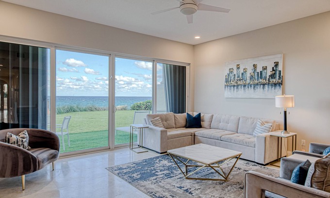 Highland Beach Maison | Upscale oceanview home with private beach access & pool - dogs welcomed