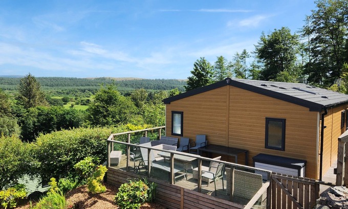 Rockcliffe Cabine | Urr Lodge - Beautiful Lodge and site, Stunning views of hills and valleys.