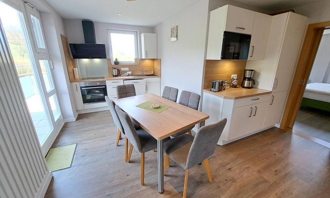 Oberweser Appartement | Vacation apartment Reinhardswald, shower, WC, 3 bedrooms - Holiday apartments in the Gasthaus Zum Lindenwirt