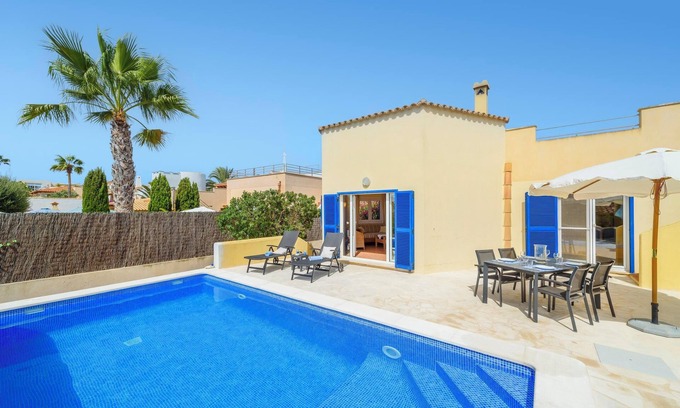 Cala Llombards Maison | Maison de vacances Casa Folara avec vue sur la mer, piscine, Wi-Fi, terrasse et jardin.