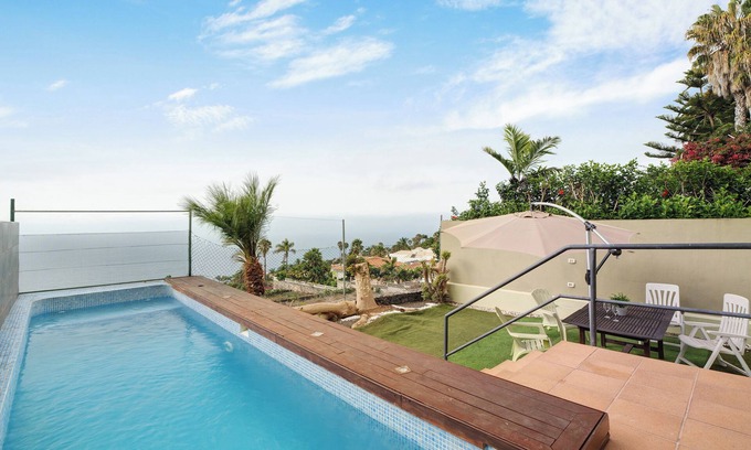 Las Cuevas Maison | Maison de vacances 'Casa Blanca' avec vue sur la mer, piscine privée et Wi-Fi