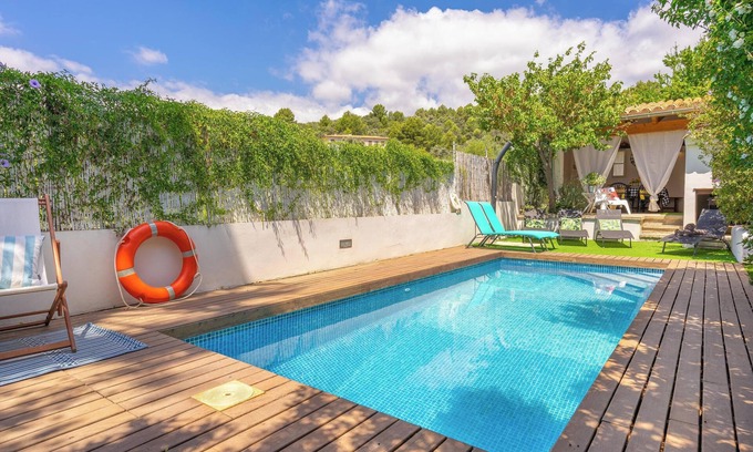 Selva Maison | Maison de vacances Casa Gema avec vue sur les montagnes, piscine, Wi-Fi, jardin et terrasse ; stationnement dans la rue disponible