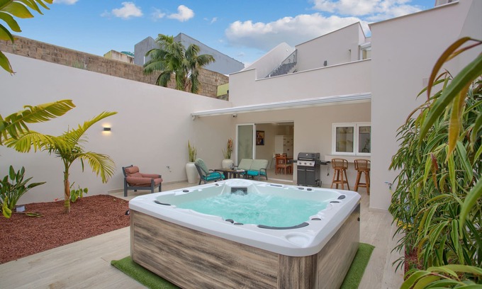 La Orotava Maison | Maison de vacances 'Mojo Surf Yoga House' avec vue sur la mer, terrasse privée et Wi-Fi