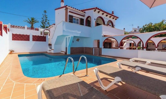 Alayor Maison | Maison de vacances "Santa Brígida" avec vue sur la mer, piscine, Wi-Fi, balcon, terrasse et jardin