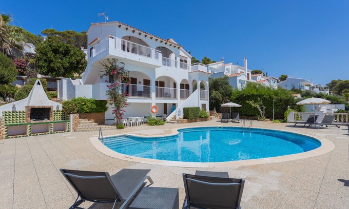 Sant Jaume Mediterrani Maison | Maison de vacances "Villa Belvedere 76" avec vue imprenable et piscine
