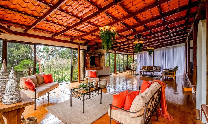 Roble Maison | View paradise with an expansive yard, wood-burning fireplace, and W/D