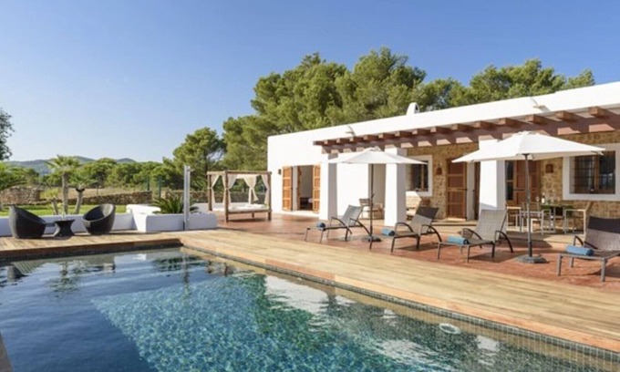Santa Gertrudis Villa | Villa Dalt S Era avec vue sur la montagne, Wi-Fi, climatisation, piscine et jardin
