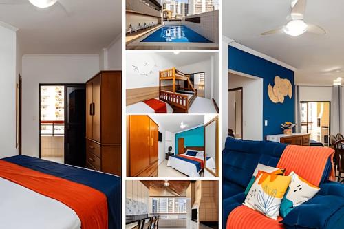 Tupi Appartement | Vila Tupi-Praia Grande , 100 metros da praia, 2 quartos ,sendo uma suíte, Piscina , varanda com churrasqueira, garagem , Wi-Fi
