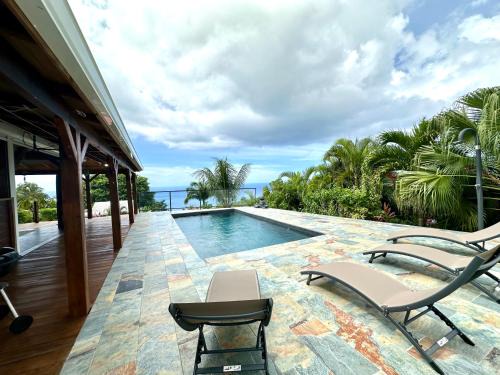 Pointe-Noire Villa | Villa Ô Karet, Vue mer panoramique et Piscine privée