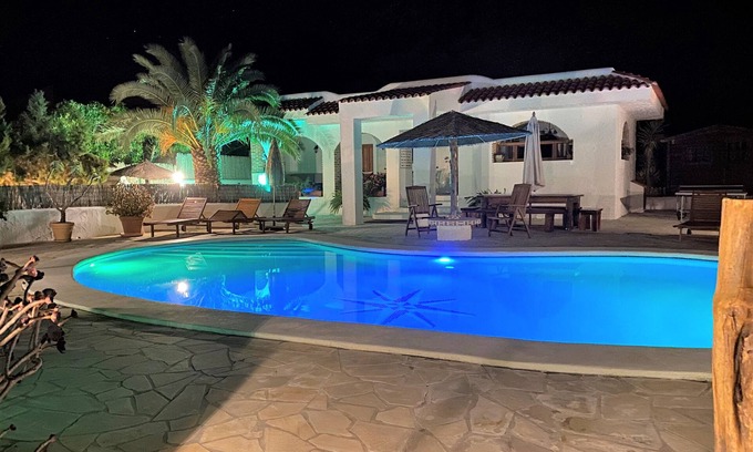 Cala Vadella Villa | Villa 1ºQualité dans le parc naturel,billard,ping-pong,plages,coucher de soleil