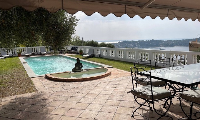 Mont Boron Villa | Villa piscine 5' à pied Plage Village 4ch + studio rénovée en 2023